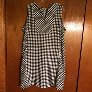 Tony Bahama navy and white gingham shift dress